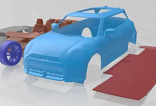 Mini Cooper SE JCW Trim 2024 V2 Printable Car 