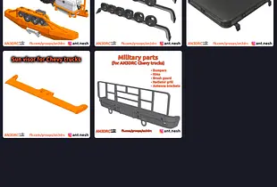 ALL-in-ONE Accessory pack for AN3DRC Chevy Trucks