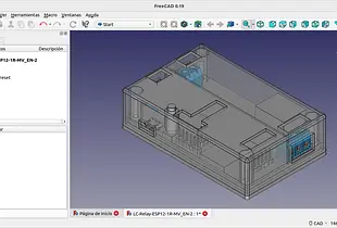 Modelo FreeCad de Lc-Relay-Esp12-1-R-Mv