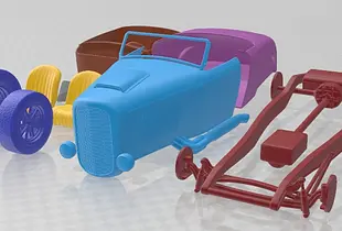 Ford 32 Hot Rod Custom Roadster Printable Car 