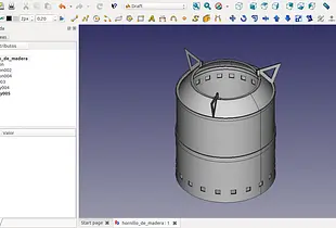 FreeCad model "hornillo de madera"
