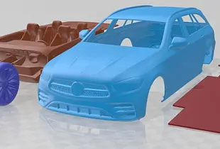 Mercedes Benz E Class Estate AMG Line 2021 Printable Car 