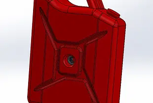 RC Crawler Scale Gas Can (Jerrycan) M3 Lay-down Screw Mount