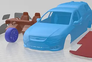 Ford Falcon FG UTE XR6 Police 2011 Printable Car 