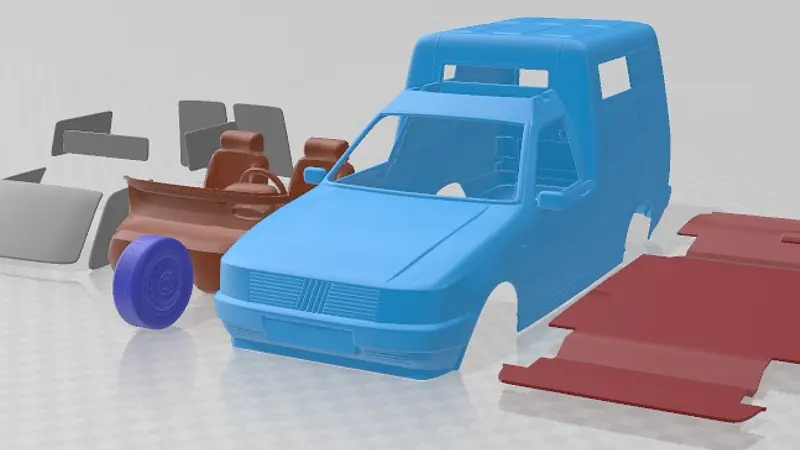 Fiat Fiorino Panel Van 1988 Printable 