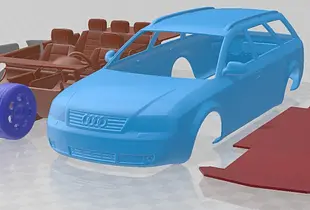 Audi A6 Avant 1997 Printable Car 