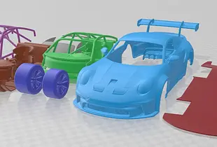 Porsche 911 GT3 Cup 2021 Printable Car 