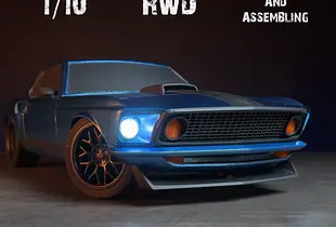 Ford Mustang 1969 Body Kit 1/10
