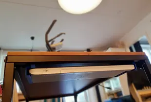 K400 keyboard under table mount