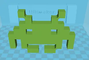 Standing space invader