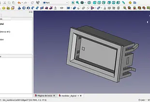 Modelo FreeCad de medidor digital.