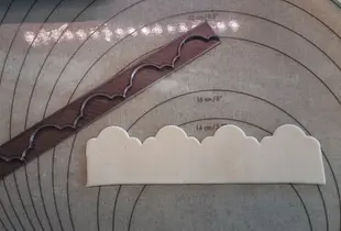 Sugar paste ribbon cutter pattern