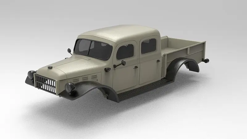 Dodge Power Wagon 4 door long version for RC chassis