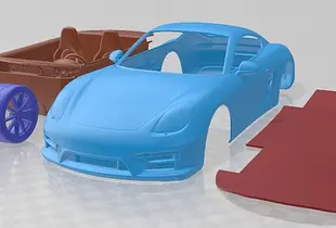 Porsche Cayman GTS 2014 Printable Car 