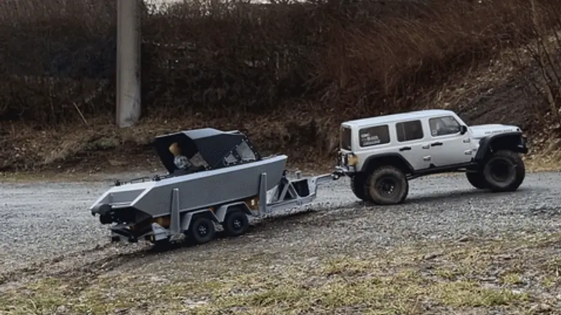 TRAILER FOR DEATHBOAT - 1/6 SCALE TRAILER FOR AXIAL SCX6