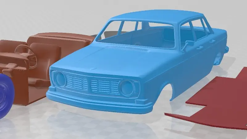 Volvo 144 Sedan 1967 Printable Car 