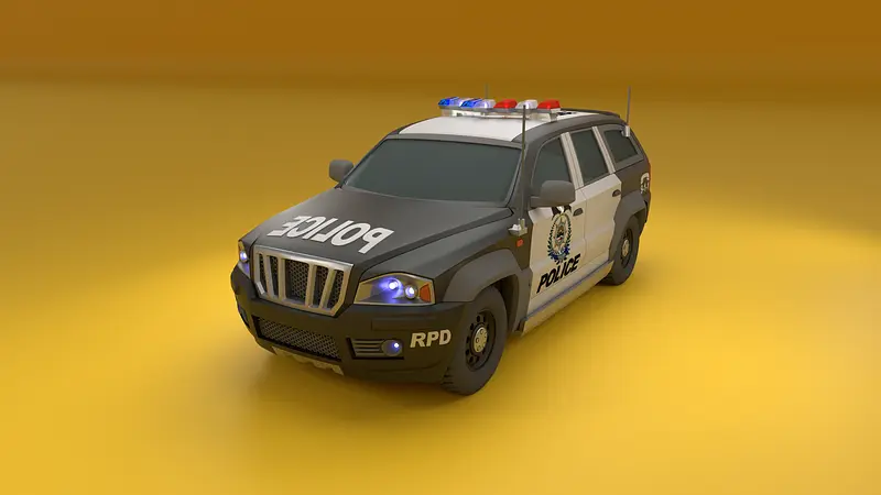 RC 1-10 Light SUV - POLICE