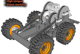 Wheeled chassis for skid steer loader by AN3DRC
