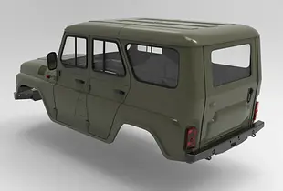 UAZ Hunter, УАЗ Хантер, STL 3D model for RC car chassis