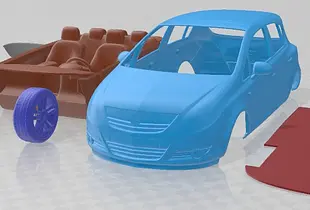 Opel Corsa 2007 Printable Car 