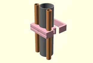 3 in 1 Plumbing Bracket for Copper and PVC pipes.