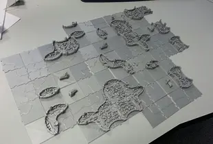 3D Carcassonne game tiles