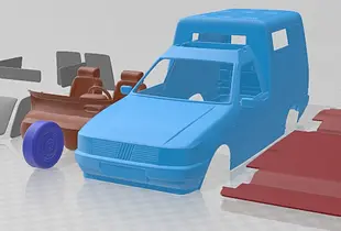 Fiat Fiorino Panel Van 1988 Printable 