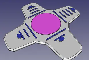 Mini music notes fidget spinner V2