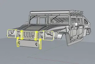 Hummer H1 Brush Guard