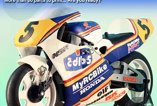 MyRCBike NSR500, First 1/5 3D Printed Hobby Level RC Bike