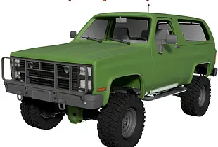 3D Printed RC Car Military Chevrolet K5 Blazer( M1009) by AN3DRC