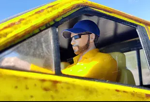 1/10 Driver With Shirt For Lexan Interiors