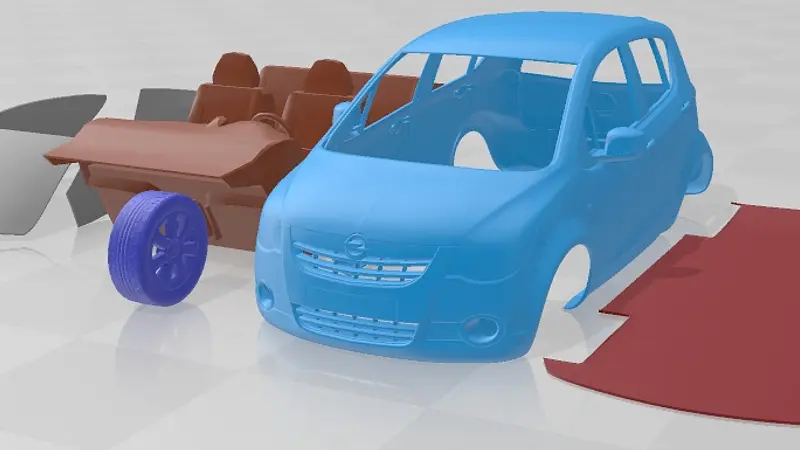 Opel Agila 2009 Printable Car 