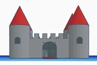 Small dual color castle