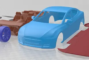 Tesla Model S 2013 Printable Car 