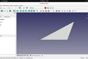 Modelo FreeCad de fórmula de Herón