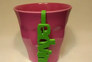 Name tag for drinking glass	