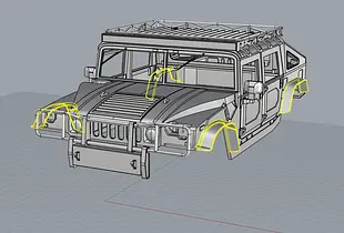 Hummer H1 Fender Flare set