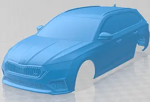 Skoda Octavia RS IV Combi 2020 Printable Body Car 