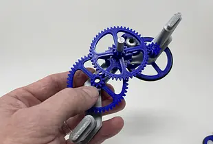 A 3D Printed Windup Car Using a "Runaway Escapement" Speed Regulator.