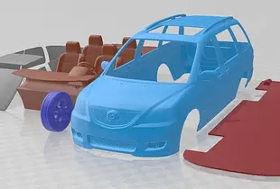 Mazda MPV LW 2002 Printable Car 