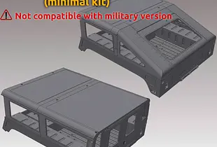 Wagon / Slantback 6x6 conversion kit (minimal) by AN3DRC