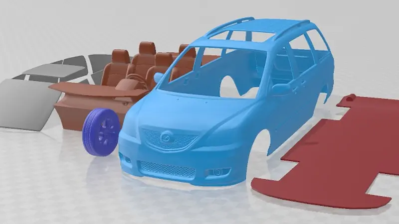 Mazda MPV LW 2002 Printable Car 