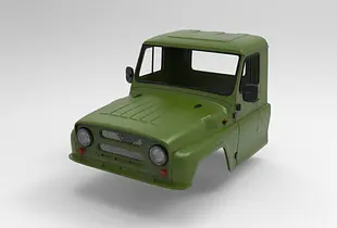 УАЗ Кабина UAZ Cabine STL files, Body for RC chassis