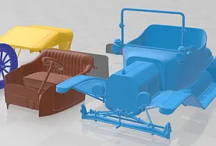 Ford Model T Convertible Short 1908 Printable Car