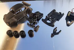 3D Printing selfmade Slotcar-VW_Beetle_GT3