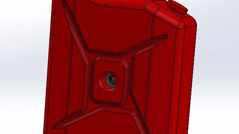 RC Crawler Scale Gas Can (Jerrycan) M3 Lay-down Screw Mount